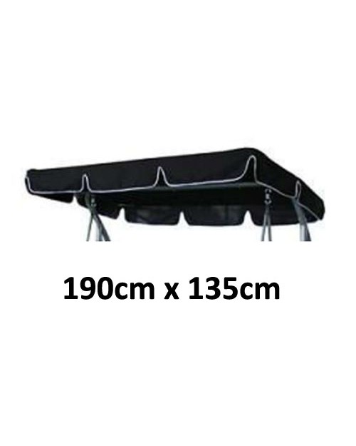190cm x 135cm Replacement Swing Canopy with White Trim