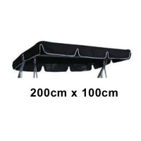 200cm x 100cm Replacement Swing Canopy with White Trim