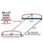Replacement Canopy with Rounded Top Roof for B&Q Colorado Swing 204cm x 117cm (2021 - Present Model)