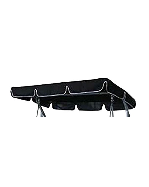 170cm x 110cm Replacement Swing Canopy with White Trim Black