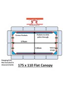 175cm x 110cm Replacement Swing Canopy with Scalloped Trim