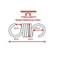 Strong Spring 9.5cm 5-Coil S Shaped