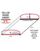 155cm x 120cm Aldi  Replacement Canopy with Rounded Roof